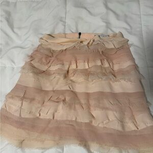 Alice + Olivia Peach Layered Mini Skirt